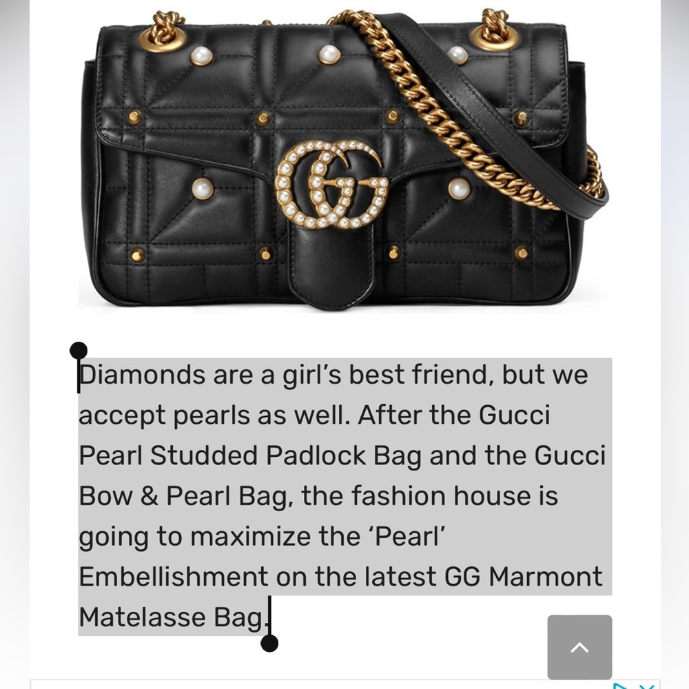 GUCCI ©️Runway Marmont Pearl Flap Bag Large 😍💗💘🤩🤩 - Picture 7 of 8